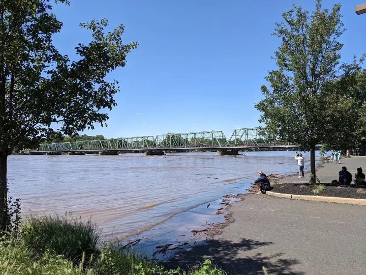 Flooding at the Lambertville-New Hope Bridge